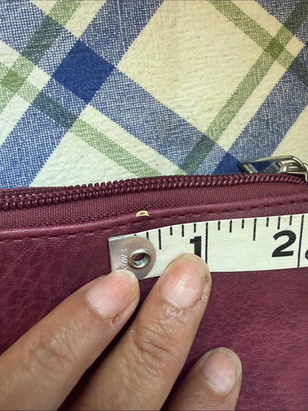 N/A burgundy leather